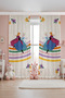 Rainbow Girls Patterned Children's Baby Room Background Curtain (Single Wing Pricing)
