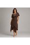 Women's Asymmetrical Cut Skirt Blouse Bottom Top Set