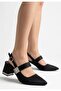 Tonja Black Satin High Heels - 2