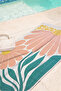 Floral Patterned Bohemian Beach Towel-Mediterranean Pastel Floral Pool Sea Bath Quick Drying Seaside Cover-Up - 4