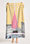 New York City Themed Modern Beach Towel - Urban Retro Pink Yellow Quick-Dry Microfiber Towel