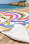 Colorful Geometric Stripes Modern Beach Towel - Retro Bohemian Multi-Color Quick-Dry Microfiber Towel - 5