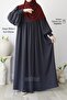 Asya Balloon Sleeve Dress Smoked
