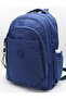 Unisex Water-Resistant Fabric School Backpack Navy Blue Color School Bag - 4