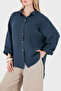 100% Linen Oversize Semi-Transparent Shirt Shirt 7697