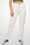 Women Straight Fit Solid Cargo Pants, Off White