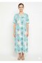 Women's Floral Print Short Nightgown - Comfortable Sleepwear Dress with Short Sleeves - 4