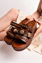 Leather Dusty High Padded Sole Stone Orthopedic Slippers Ald100