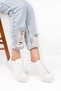 Women's Genuine Leather Flat Sneaker Anatomical Sole Casual Casual Shoes - 5