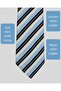 Navy Blue White Striped Light Blue Tie – 8 cm Wide - 3