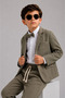 Boys' 100% Cotton Gentlemen Jacket and Bow Tie 4-Piece Special Occasion Suit Set - 3
