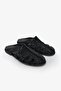 Rainy Black Suede Leather Women's Stone Slippers - 4