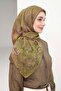 Monare Scarf Ethnic Motif Green 90X90 - 3