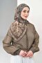 Monare Scarf Modern Green Brown 90X90 - 2