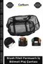 # Bag Durable Quality Black Mesh Pool Sea Beach Bag Multi-Pocket Design Internal Compartment with Zipper - 3