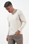 Stone Crew Neck Long Sleeve Knitted Standard Fit Flexible Sweatshirt 1013260150 - 3
