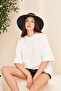 Women's 100% Cotton Oversize Fit Crew Neck Basic T-Shirt - 6