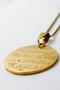 Gold Color Evil Eye Verse & Ottoman Monogram 60 cm Twisted Chain Prayer Stainless Steel Necklace - 4