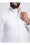Men Classic Zippered Qalab Thobe, White - 62inches - 5