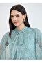 Green Floral Print Dobby Cape Maxi Dress - 4