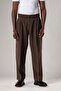 Double Pleated Summer Modal Fabric Wide Leg Baggy Pants with Belted Waist - 6