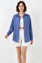 Women's Oversize Cut Viscose Indigo Shirt - 2