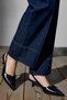 Women's Pointed Toe Sling Back Kitten Heel Shoes Lace Detail Heel Comfortable Daily Modern Stylish
