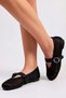 Women's Straw Mary Jane Ballerina Flat Heel Round Toe Comfortable Cut Summer Mesh Shoes Casual Modern - 3