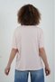 Pink Hem White Work T-Shirt - 6