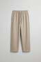 Men's Relaxed Fit Elastic Waist Pleated Trousers Beige