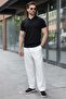 Black Regular Fit Polo Collar Knitwear Men's T-Shirt E7502 - 4