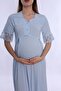 Mother's Comfort Maternity Nightgown with Breastfeeding Feature Effortt - Blue - 6