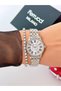 Steel Strap Roman Numeral Model 2 Year Warranty 3 Atm Waterproof Women's Wristwatch + Bracelet Gift - 3