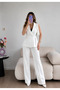 Waist-Tied Pleated Vest Trousers Blazer Suit