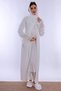 Effortt Maternity and Postpartum Nightgown Set with Hijab and Breastfeeding Features - Ecru - 7