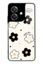 Oppo A3 White Glossy Phone Case with Lucky Happy Day Design