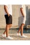 Men's Shorts, Black Shorts, Gray Shorts, 2 Thread Count, Plus Size, Sports Shorts, Oversize, Lace-Up, Casual Shorts - 3