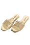 Ladies Flat Sandal Gold