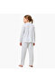 Cotton Peter Pan Collar Long Sleeves Pyjama Set with Angel and Stitch Print - 4