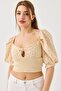 Special Design Blouse Mink with Scallop Detail - 2