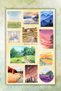 Watercolor Landscape Themed Sticker Set - 2 Sheets 11X16 cm - Vintage Nature Aesthetic Journal Stickers - for Agenda, Diary, Bujo, Scrapbook - 4