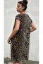Women's Leopard Pattern Double Pocket Loose Summer Dress - 3