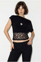 Women's Black Boat Neck Waist Fitted Lace Detailed Sandy Cotton Blouse Öb261043 60286359 - 3