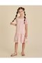 Girls Pink Embroidered Dress