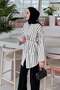 Striped Tie-Up Shirt Cream - 2