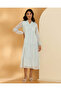 Women Blue Striped Tiered Maxi Dress - 4