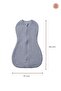 Oeko-Tex Certified Muslin Swaddle 0-6 Months 100% Cotton 4-Layer Zippered Baby Swaddle - 3