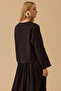 Women's Floral Appliqué Long Sleeve Stylish Blouse 1005 Black - 4
