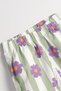 Poplin Fabric Girls' Loose-Fit Balloon Pants 100% Cotton (Purple Floral) - 4