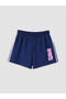 Lcw Kids White Stitch Printed Girls' Shorts Set - 7